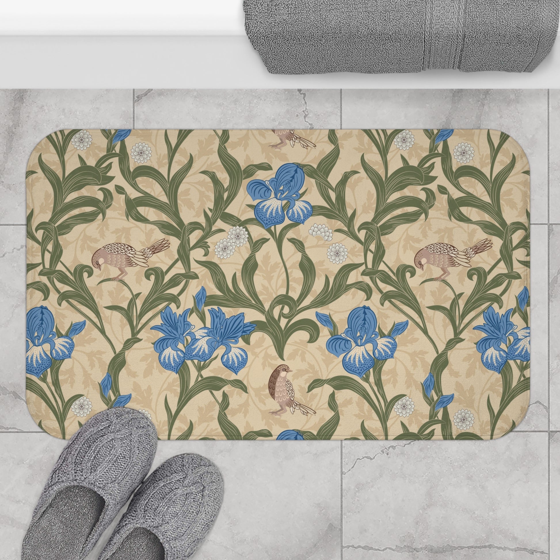 bath-mat-william-morris-blue-iris-collection-9