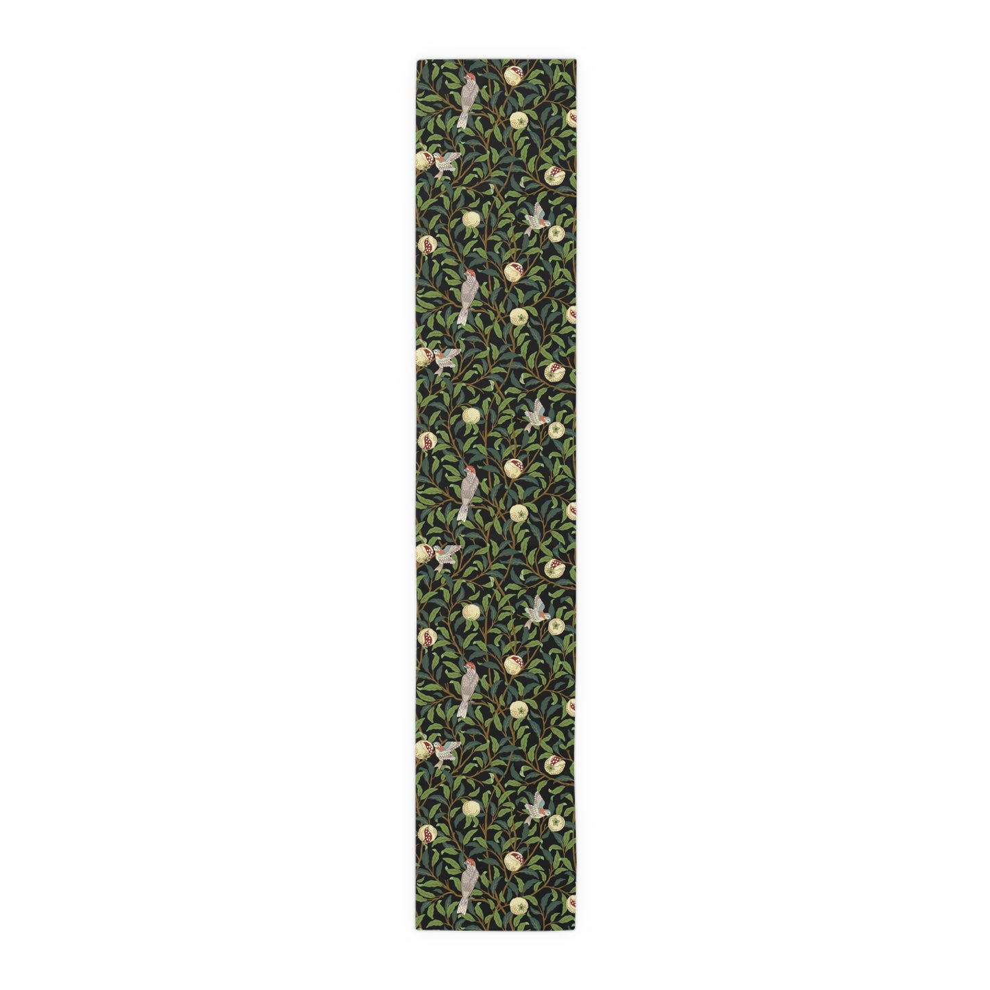 William Morris & Co Table Runner - Bird and Pomegranate Collection (Onyx)