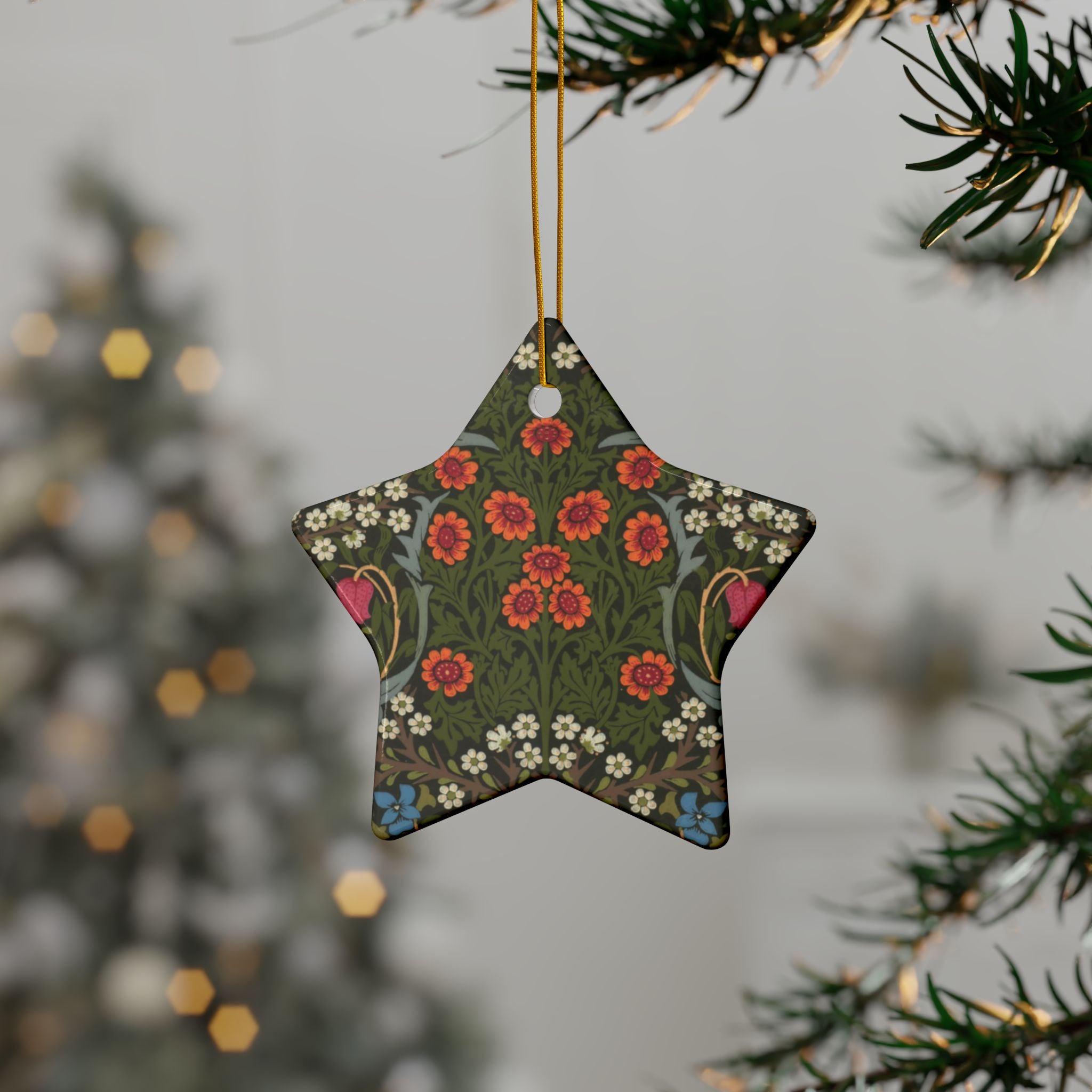 Ceramic Christmas Ornaments William Morris - Blackthorn - 1, 3, 5