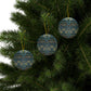 Ceramic Christmas Ornaments inspired by William Morris - Peacock & Dragon Collection - Double Sided Print: 1pc, 3pcs, 5pcs, 10pcs