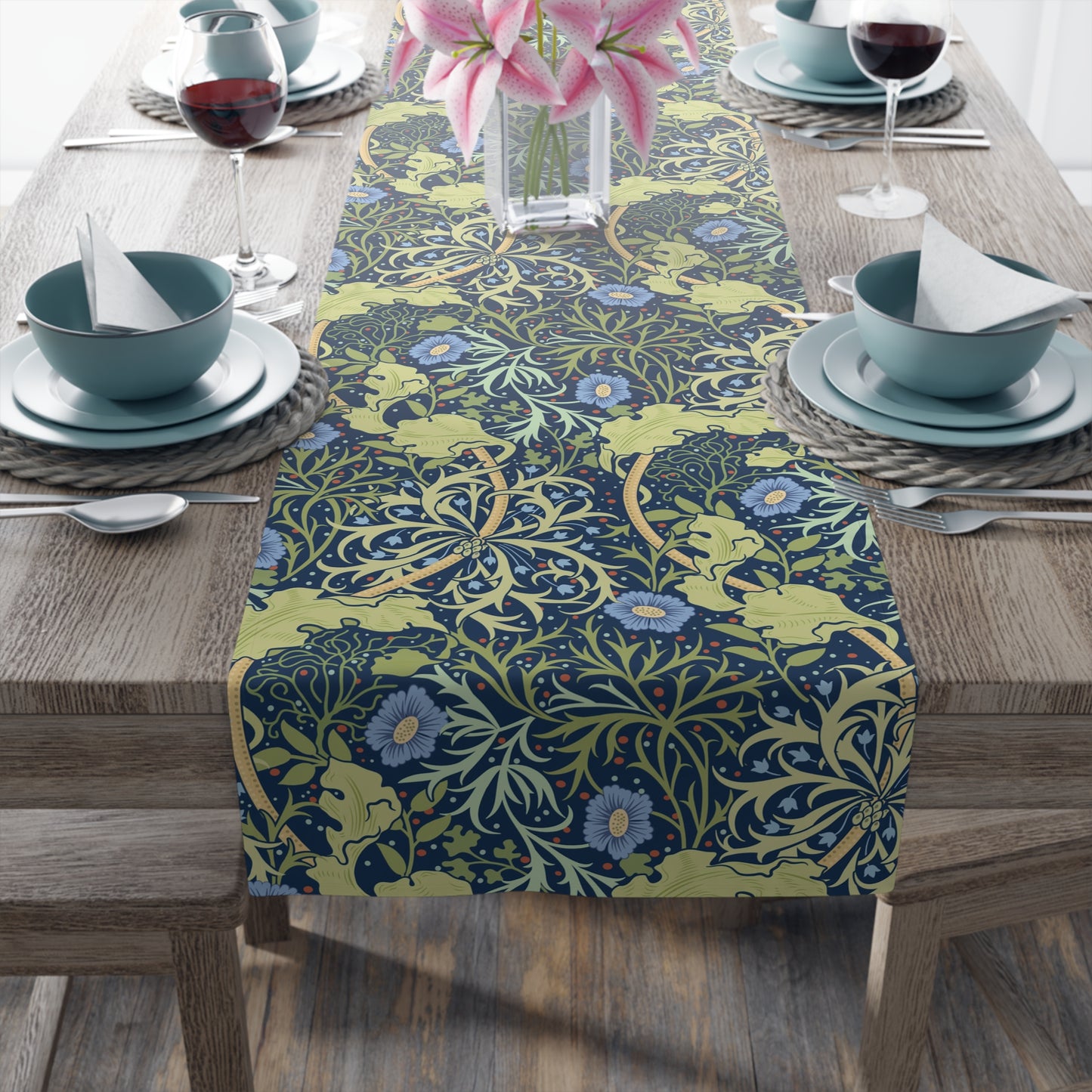 william-morris-co-table-runner-seaweed-collection-blue-flower-9