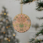 Ceramic Christmas Ornaments inspired by William Morris - Hyacinth Collection (Blossom) - Double Sided Print: 1pc, 3pcs, 5pcs, 10pcs