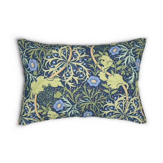 william-morris-co-spun-poly-lumbar-cushion-and-cushion-cover-seaweed-collection-blue-flowers-1