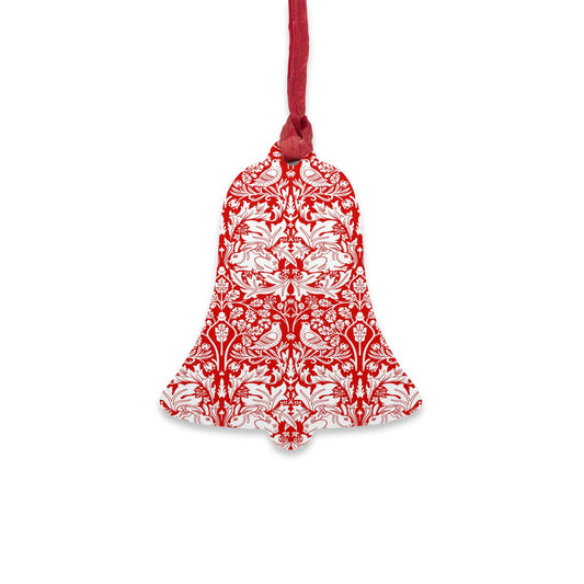 Wooden Christmas Ornaments inspired by William Morris - Brer Rabbit Collection (Red)