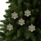 Ceramic Christmas Ornaments inspired by William Morris - Blue Iris Collection - Double Sided Print: 1pc, 3pcs, 5pcs, 10pcs