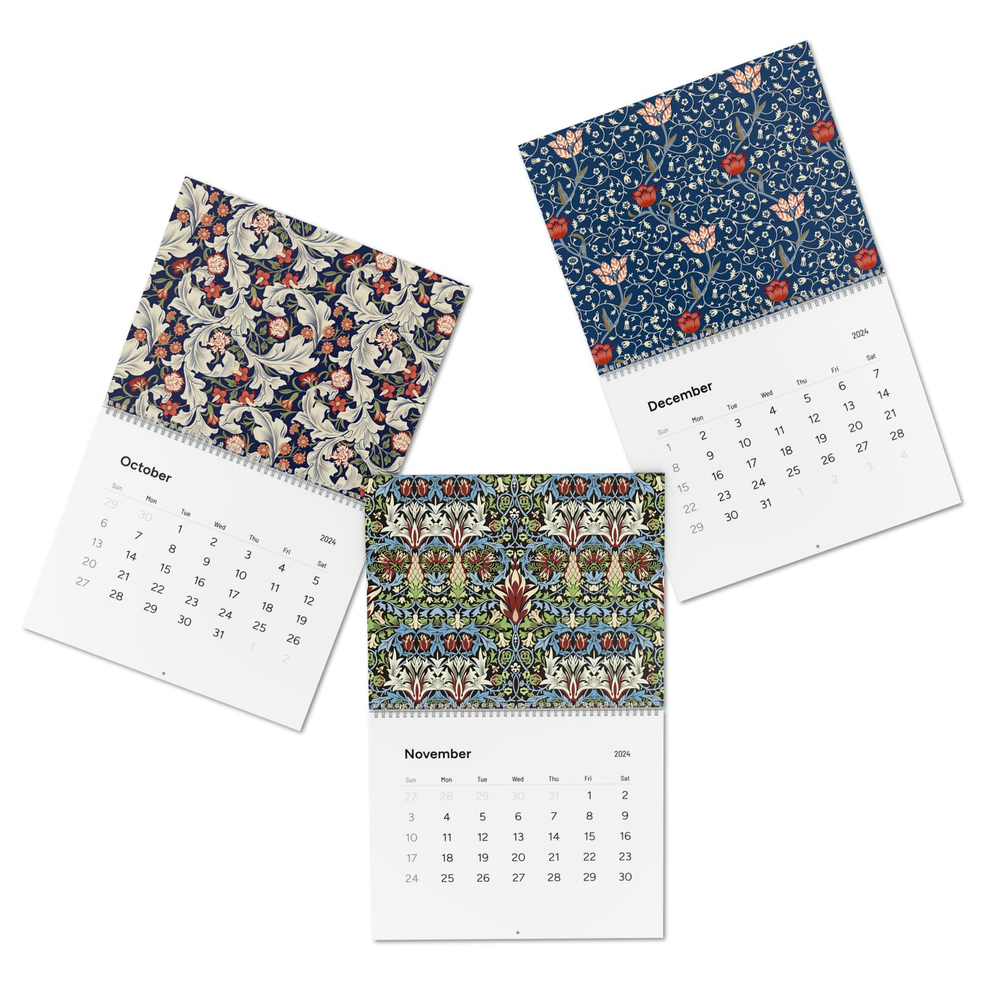 William Morris & Co Wall Calendar (2024) - Blue