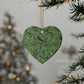 Ceramic Christmas Ornaments inspired by William Morris - Acanthus Collection (Green) - Double Sided Print: 1pc, 3pcs, 5pcs, 10pcs