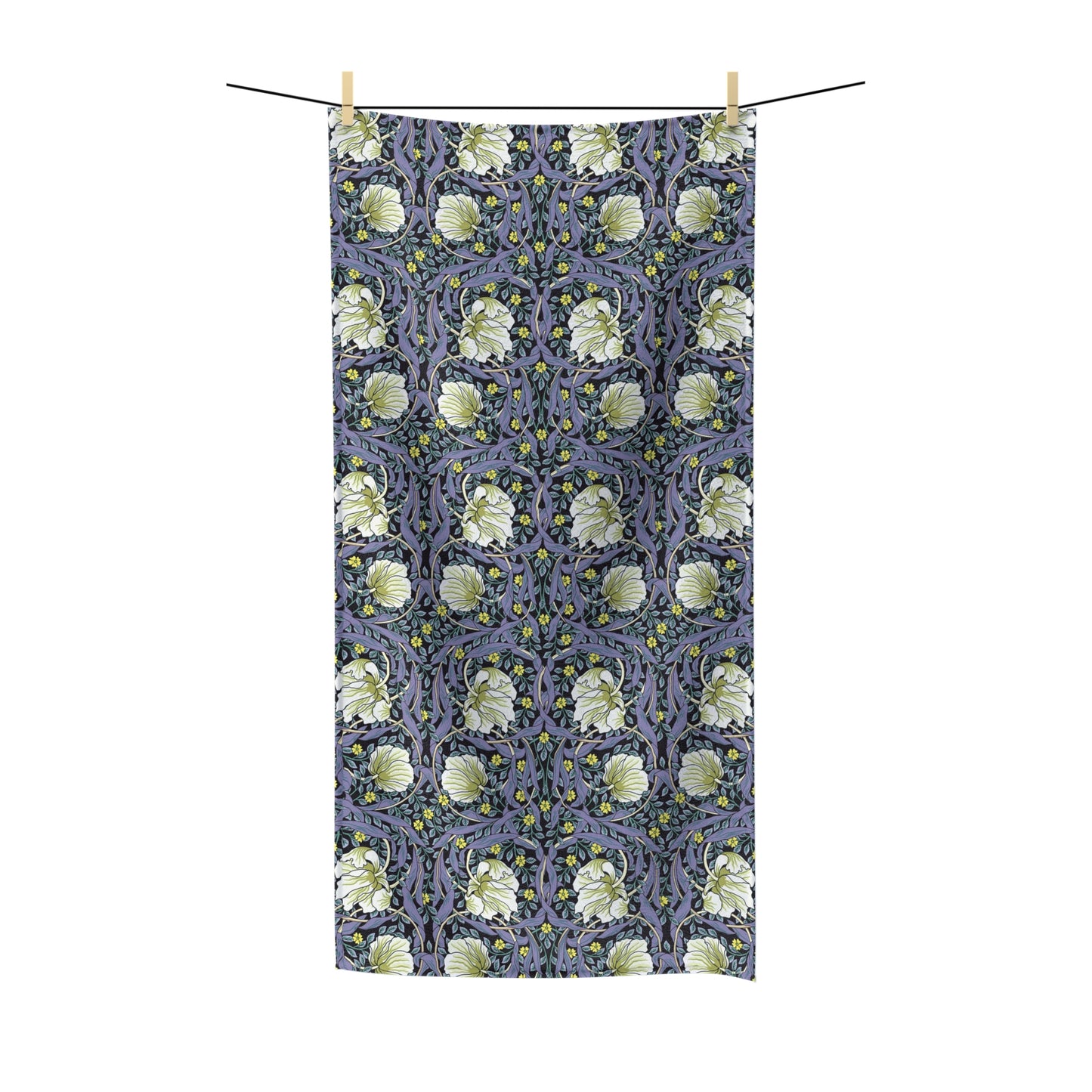 Luxury Polycotton Towel inspired by William Morris - Pimpernel Collection (Lavender)