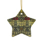 Ceramic Christmas Ornaments inspired by William Morris - Tulip & Rose Collection - Double Sided Print: 1pc, 3pcs, 5pcs, 10pcs