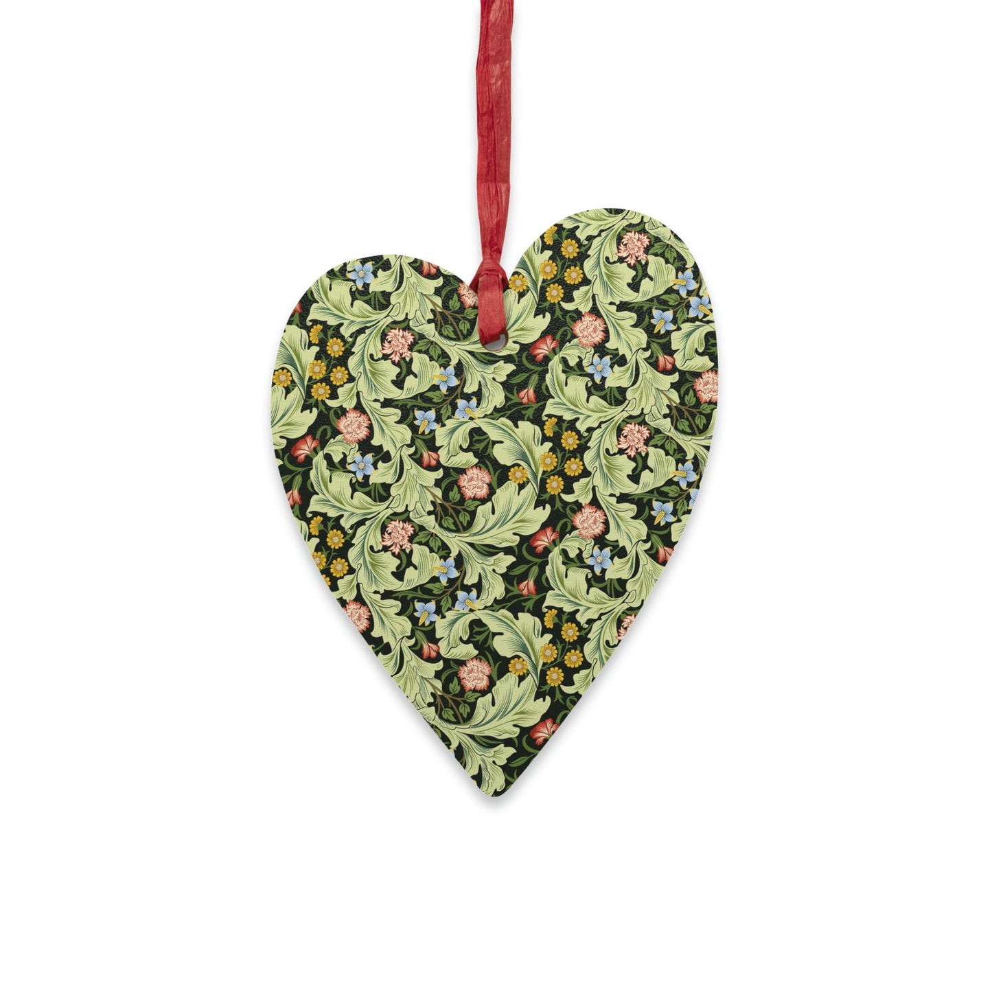 Wooden Christmas Ornaments inspired by William Morris -