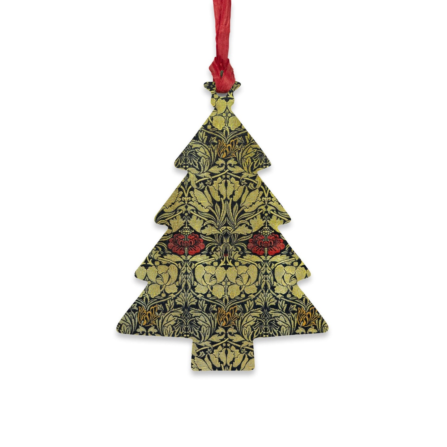 Wooden Christmas Ornaments inspired by William Morris - Tulip & Rose Collection