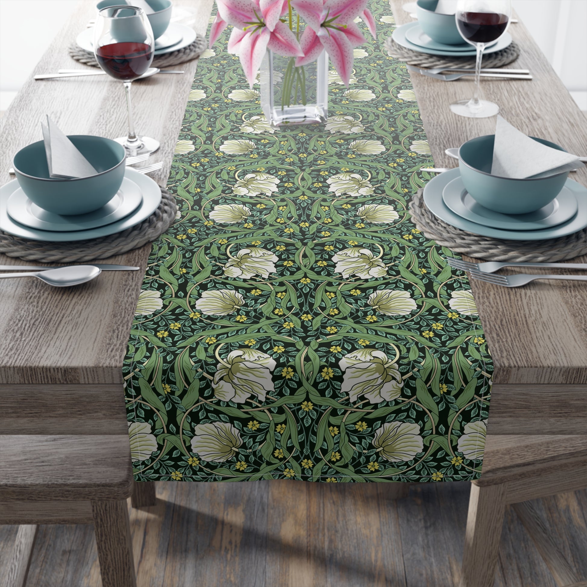 william-morris-co-table-runner-pimpernel-collection-green-7