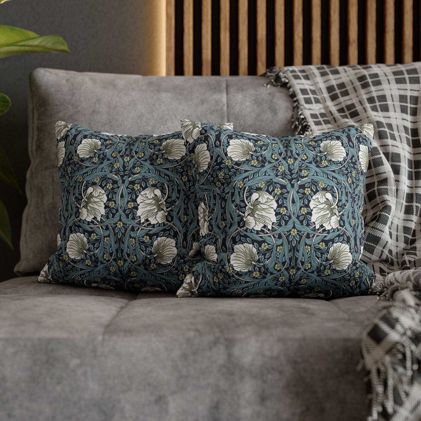 Cushion Cover inspired by William Morris - Pimpernel Collection (Slate)