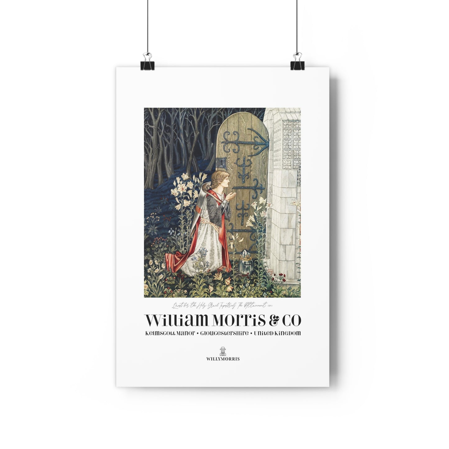 Giclée Art Print inspired by William Morris - Quest for the Holy Grail Collection (Door)