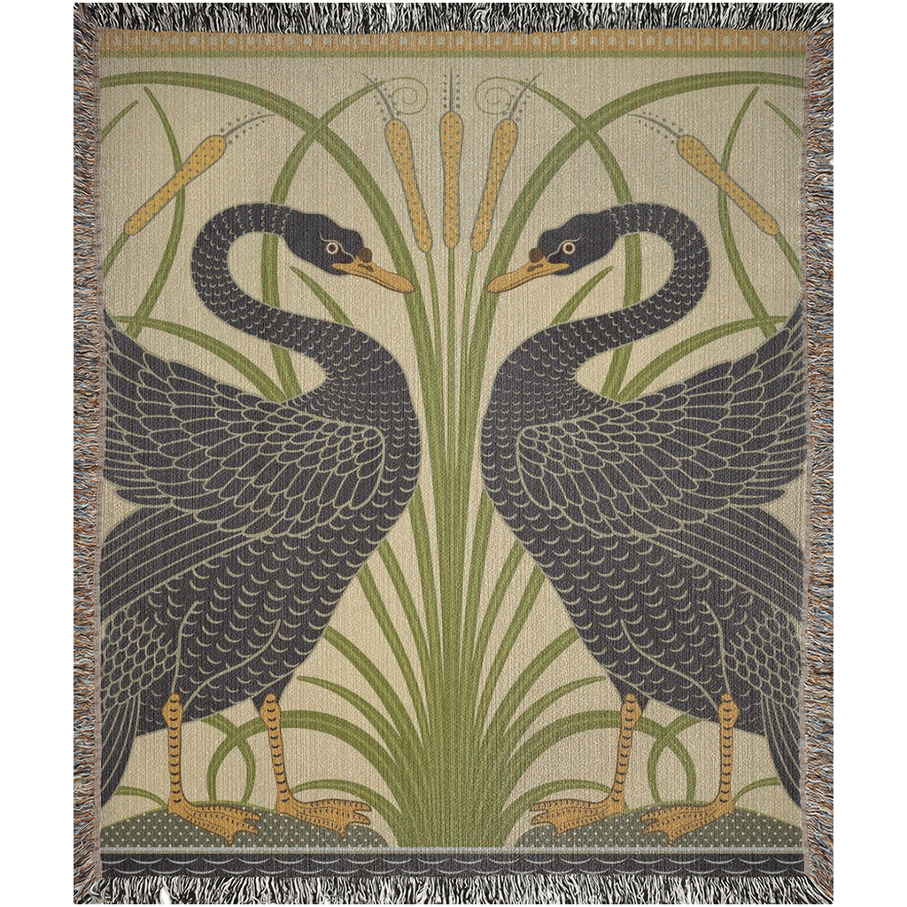 william-morris-co-woven-cotton-blanket-with-fringe-black-swan-collection-cygnus-aatratus-3