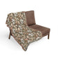 Woven Cotton Blanket inspired by William Morris - Golden Lily Collection (Midnight)