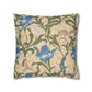 Faux Suede Cushion Cover inspired by William Morris - Blue Iris Collection