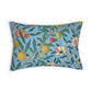 Botanical Floral Lumbar Pillow - Blue Fruit & Blossom Throw Pillow