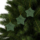 Ceramic Christmas Ornaments inspired by William Morris - Acanthus Collection (Green) - Double Sided Print: 1pc, 3pcs, 5pcs, 10pcs