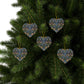 Ceramic Christmas Ornaments inspired by William Morris - Strawberry Thief Collection (Indigo) - Double Sided Print: 1pc, 3pcs, 5pcs, 10pcs