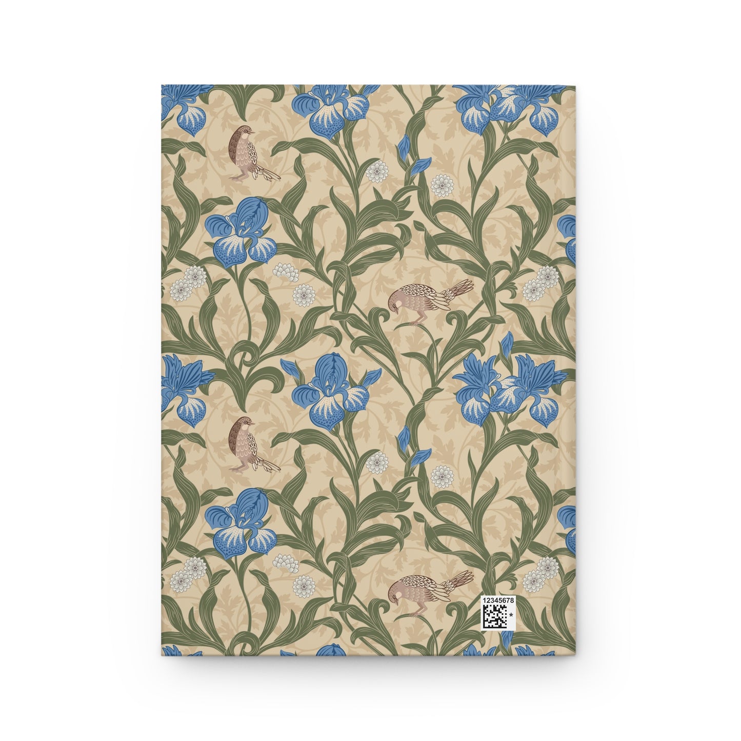 Lined Hardcover Journal inspired by William Morris - Blue Iris Collection
