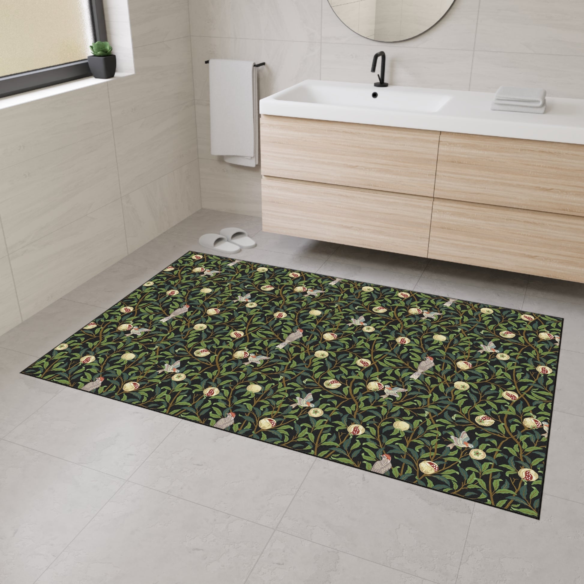 william-morris-co-heavy-duty-floor-mat-bird-and-pomegranate-collection-onyx-8