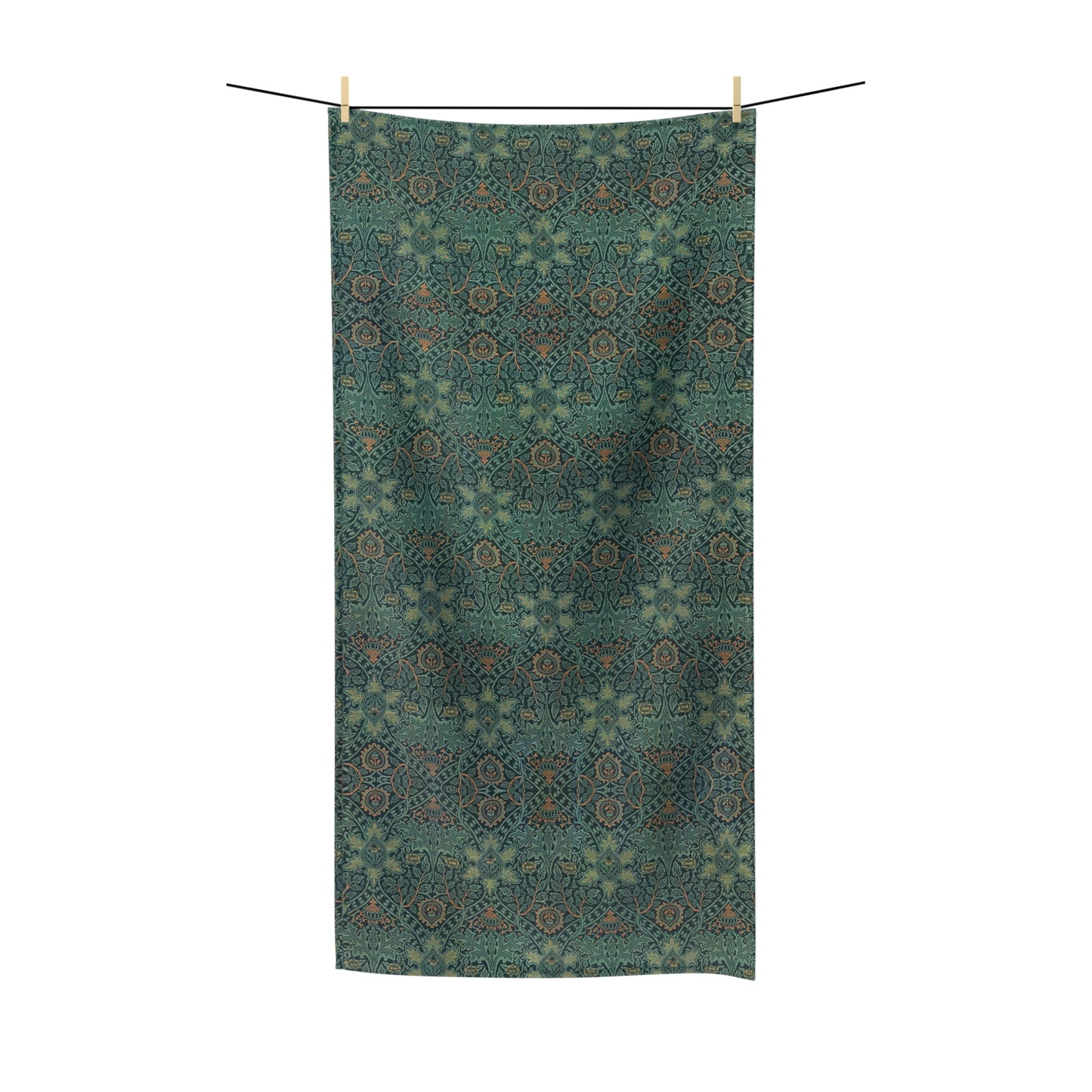 Luxury Polycotton Towel inspired by William Morris - Ispahan Collection