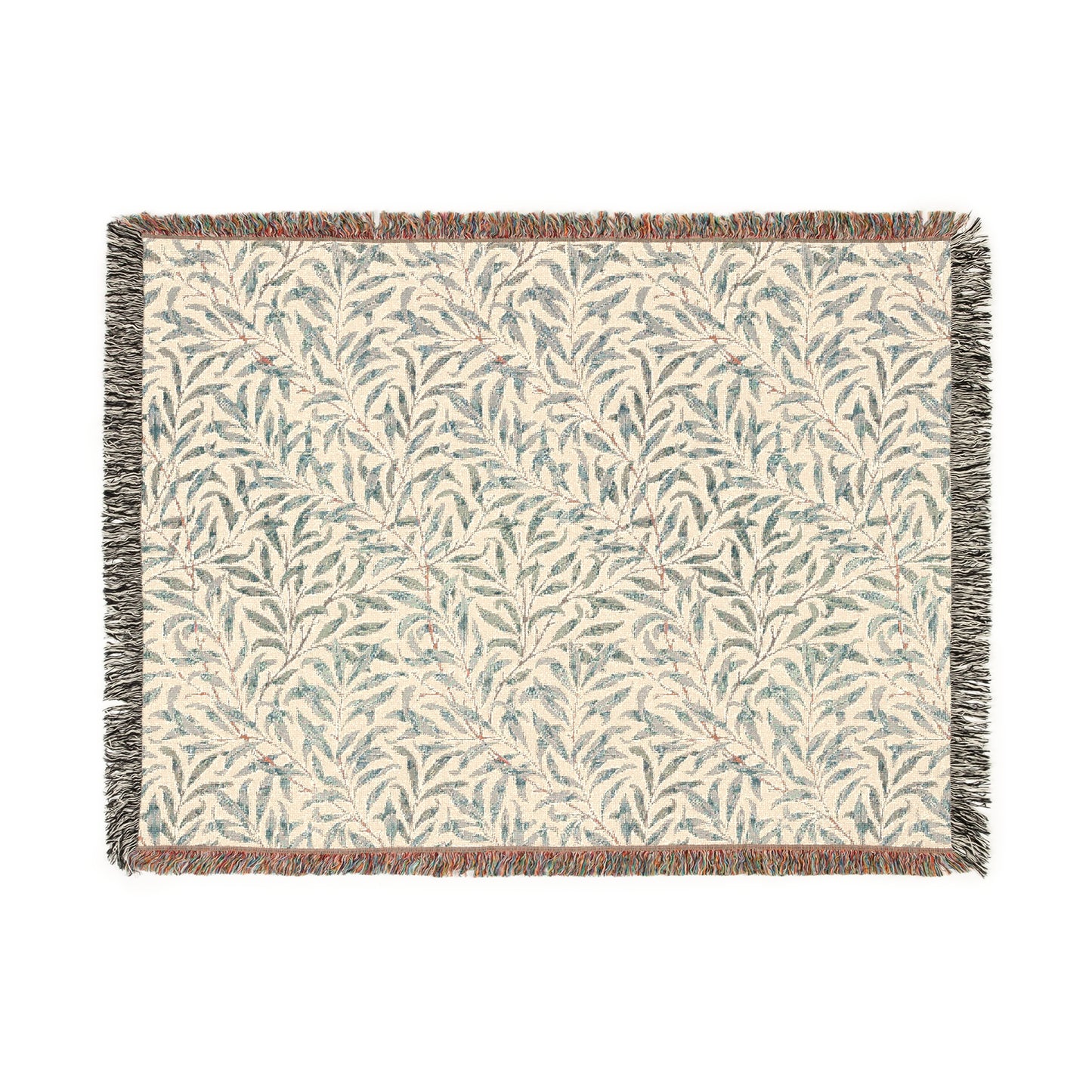 Woven Cotton Blanket inspired by William Morris - Willow Bough Collection