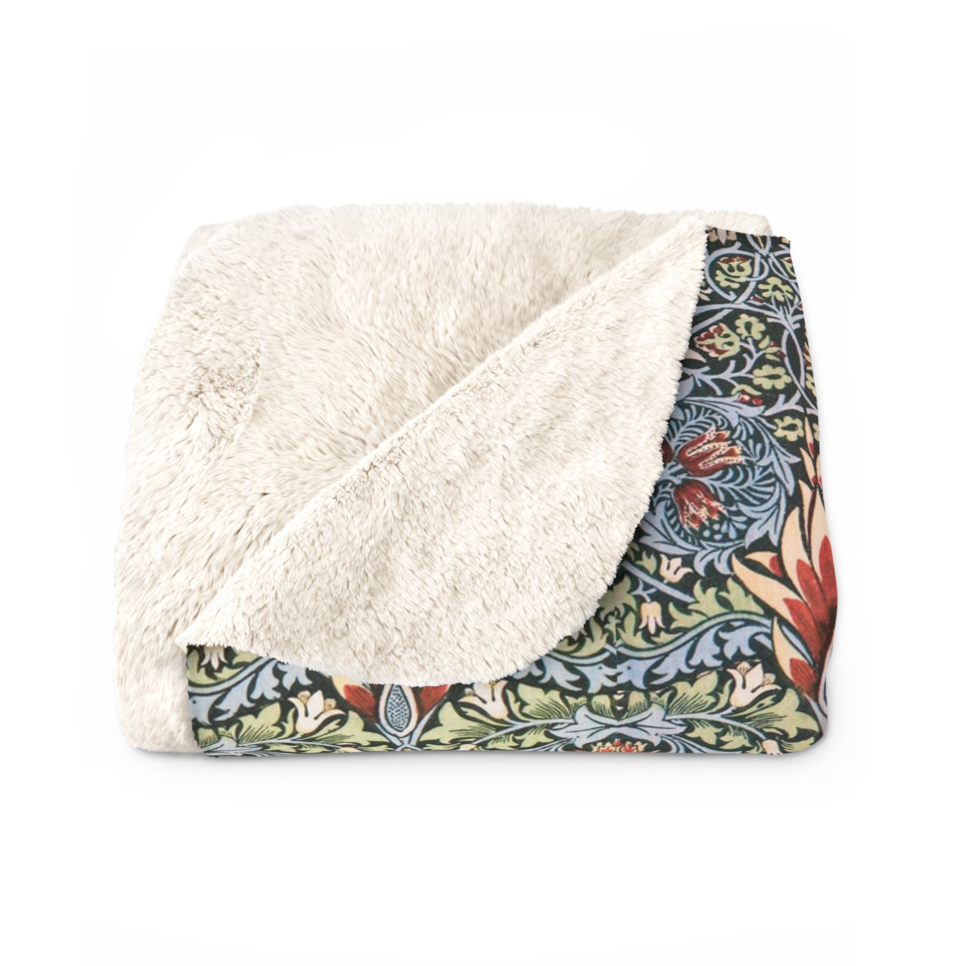 william-morris-co-sherpa-fleece-blanket-snakeshead-collection-2