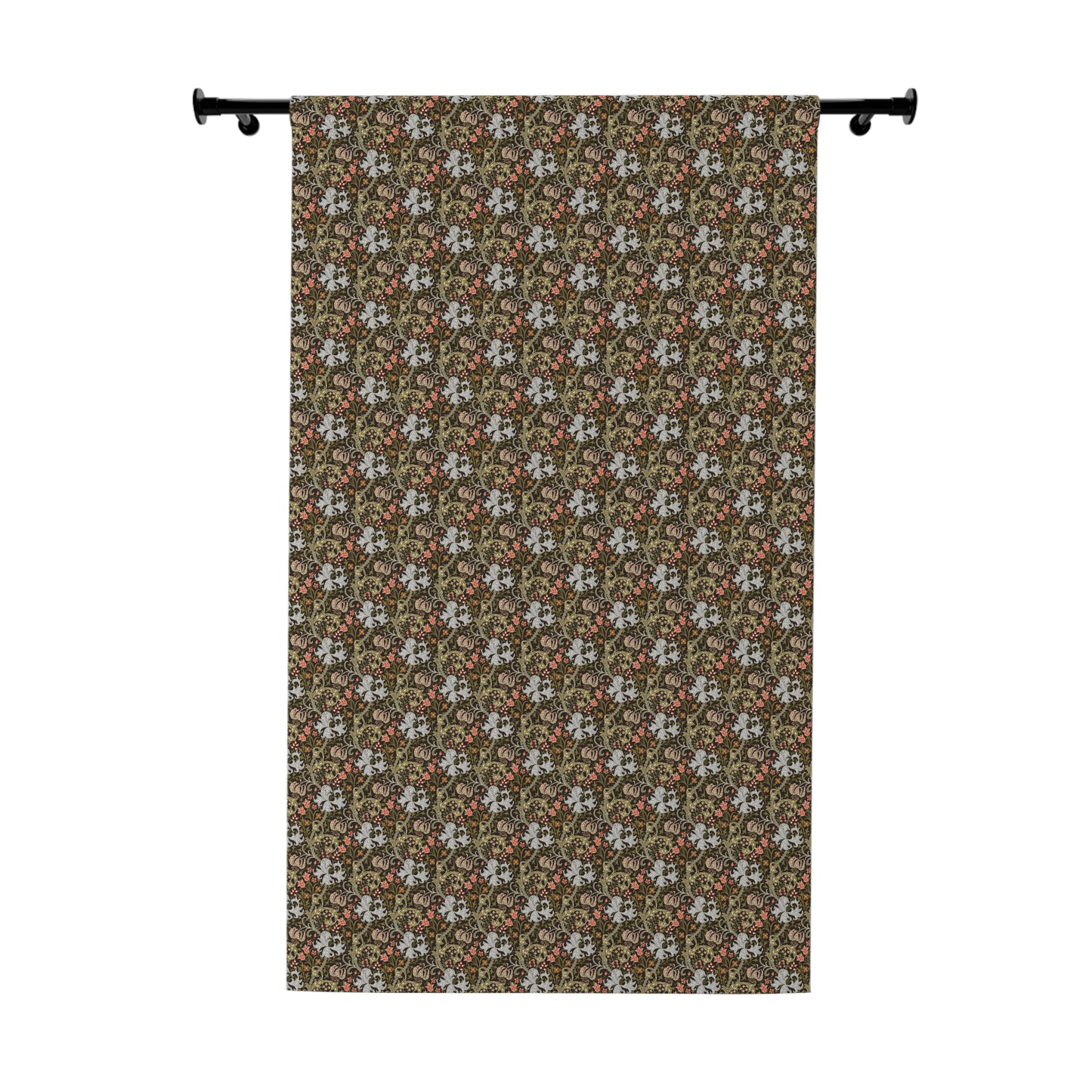 Blackout Window Curtain inspired by William Morris (1 Piece) - Golden Lily Collection (Midnight)