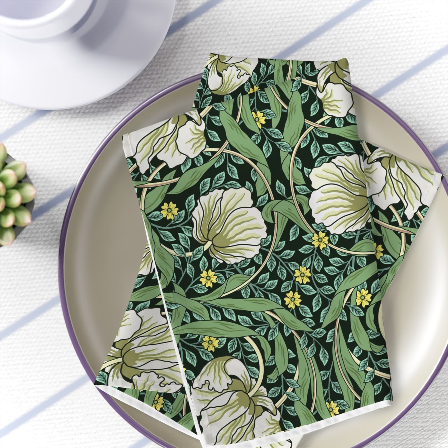 William Morris & Co Table Napkins - Pimpernel Collection (Green)-4