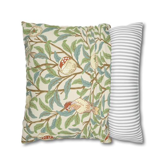 Cushion Cover inspired by William Morris - Bird and Pomegranate Collection (Parchment)