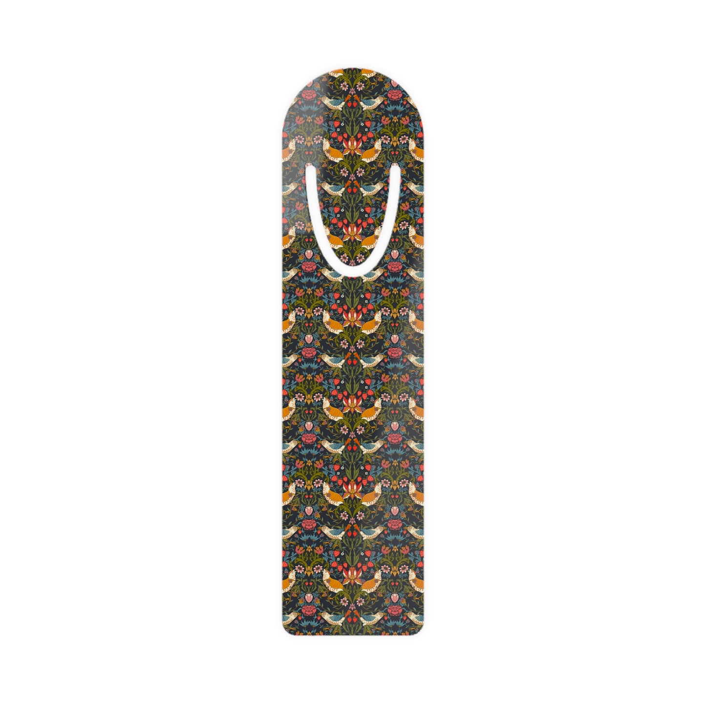 Bookmark inspired by William Morris - Strawberry Thief Collection (Ebony)