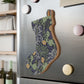 Wooden Christmas Ornaments inspired by William Morris - Seaweed Collection (Yellow Flower)