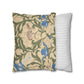 Faux Suede Cushion Cover inspired by William Morris - Blue Iris Collection