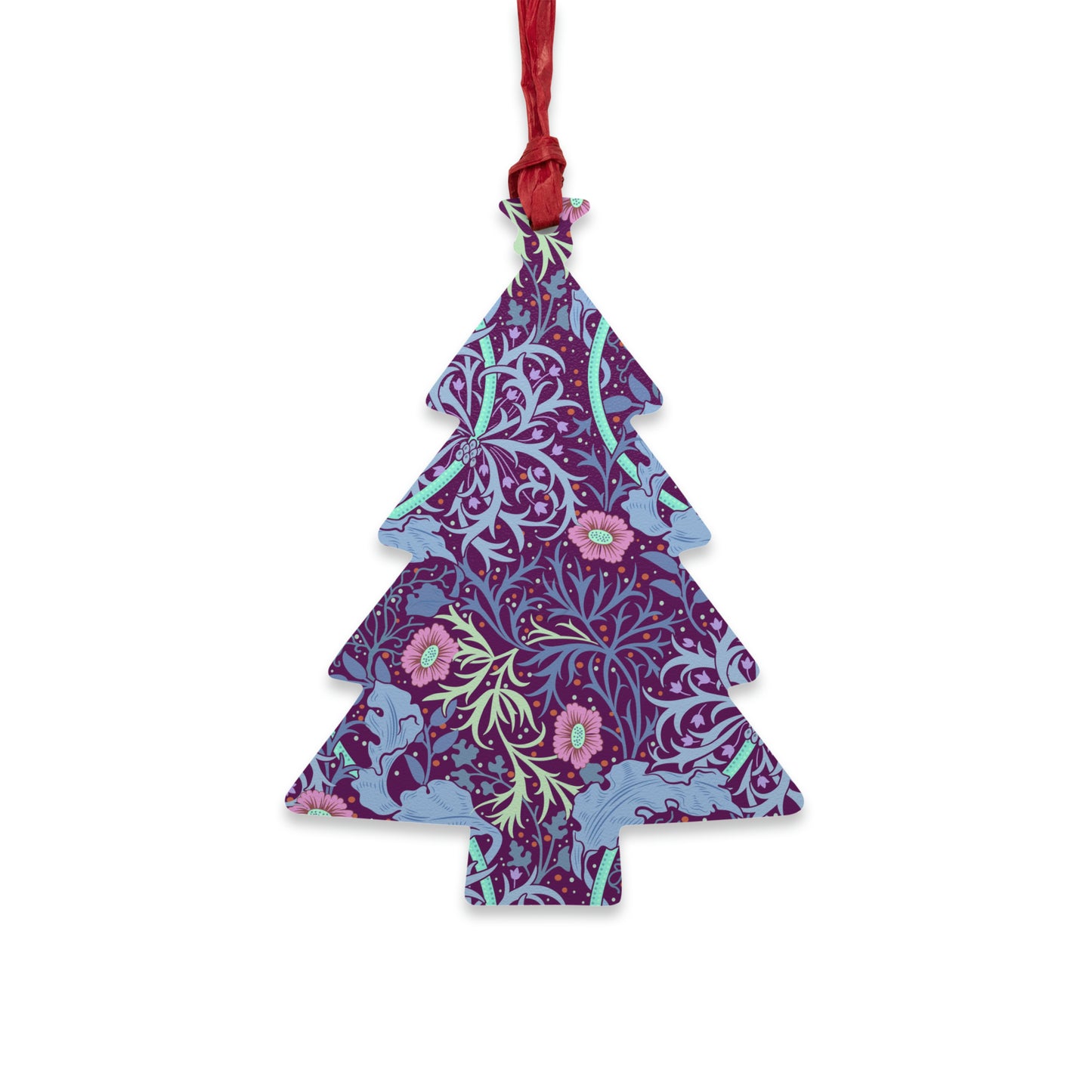 Wooden Christmas Ornaments inspired by William Morris -