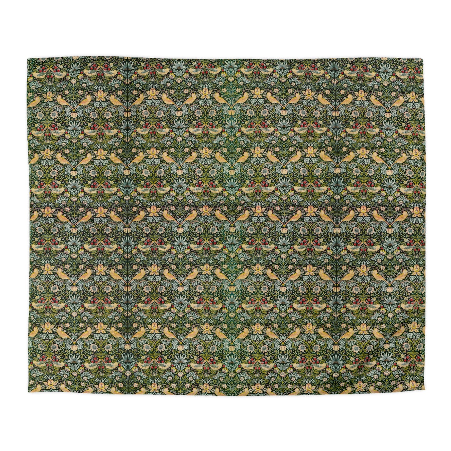 Duvet Cover inspired by William Morris - Strawberry Thief Collection (Ebony)