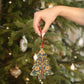 Wooden Christmas Ornaments inspired by William Morris - Rose Wreath Collection