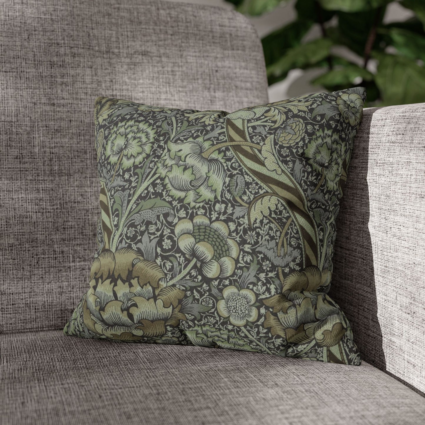 Cushion Cover inspired by William Morris - Wandle Collection (Grey)