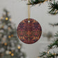 Ceramic Christmas Ornaments inspired by William Morris - Dove & Rose Collection - Double Sided Print: 1pc, 3pcs, 5pcs, 10pcs