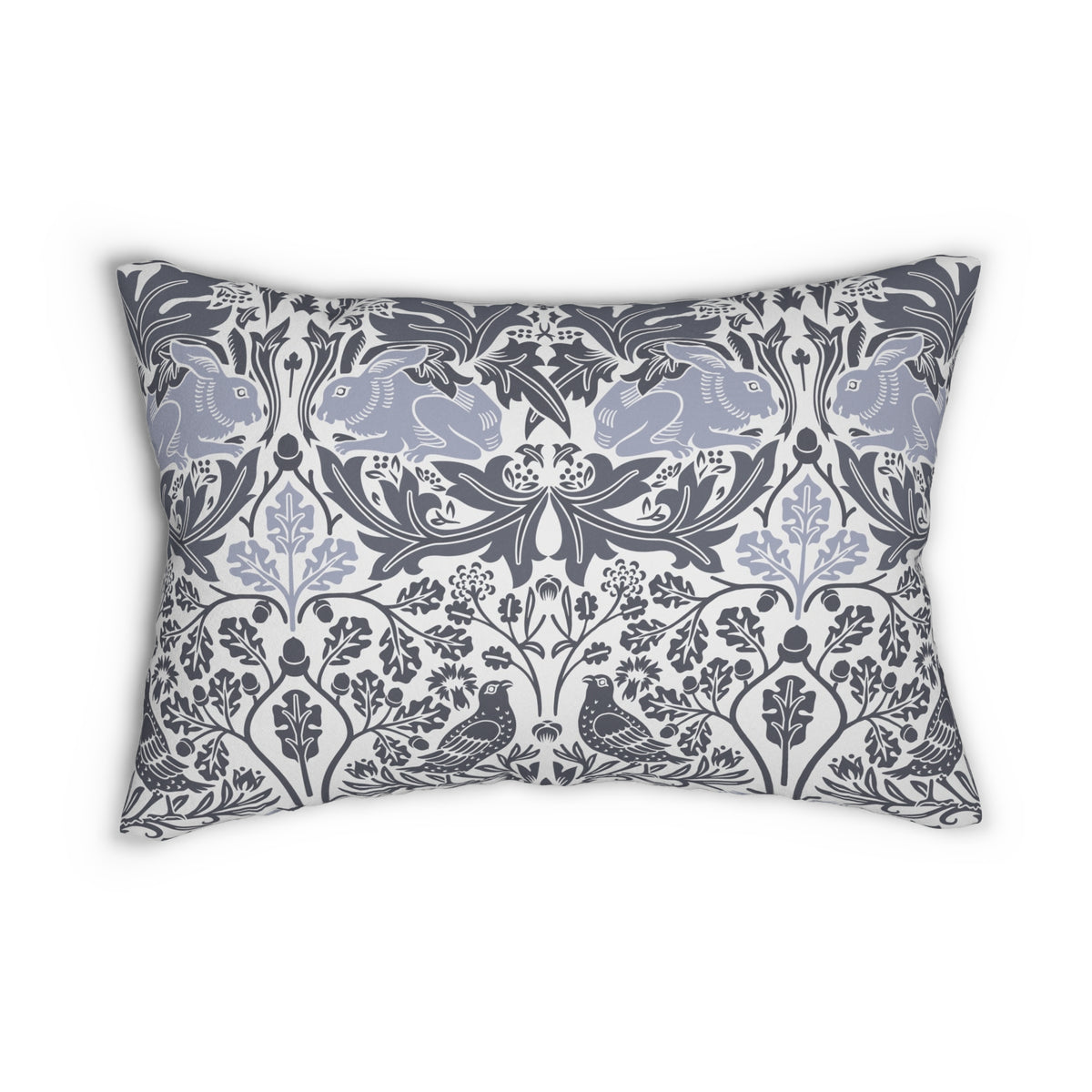 Lumbar Cushion inspired by William Morris - Brer Rabbit Collection (Grey)