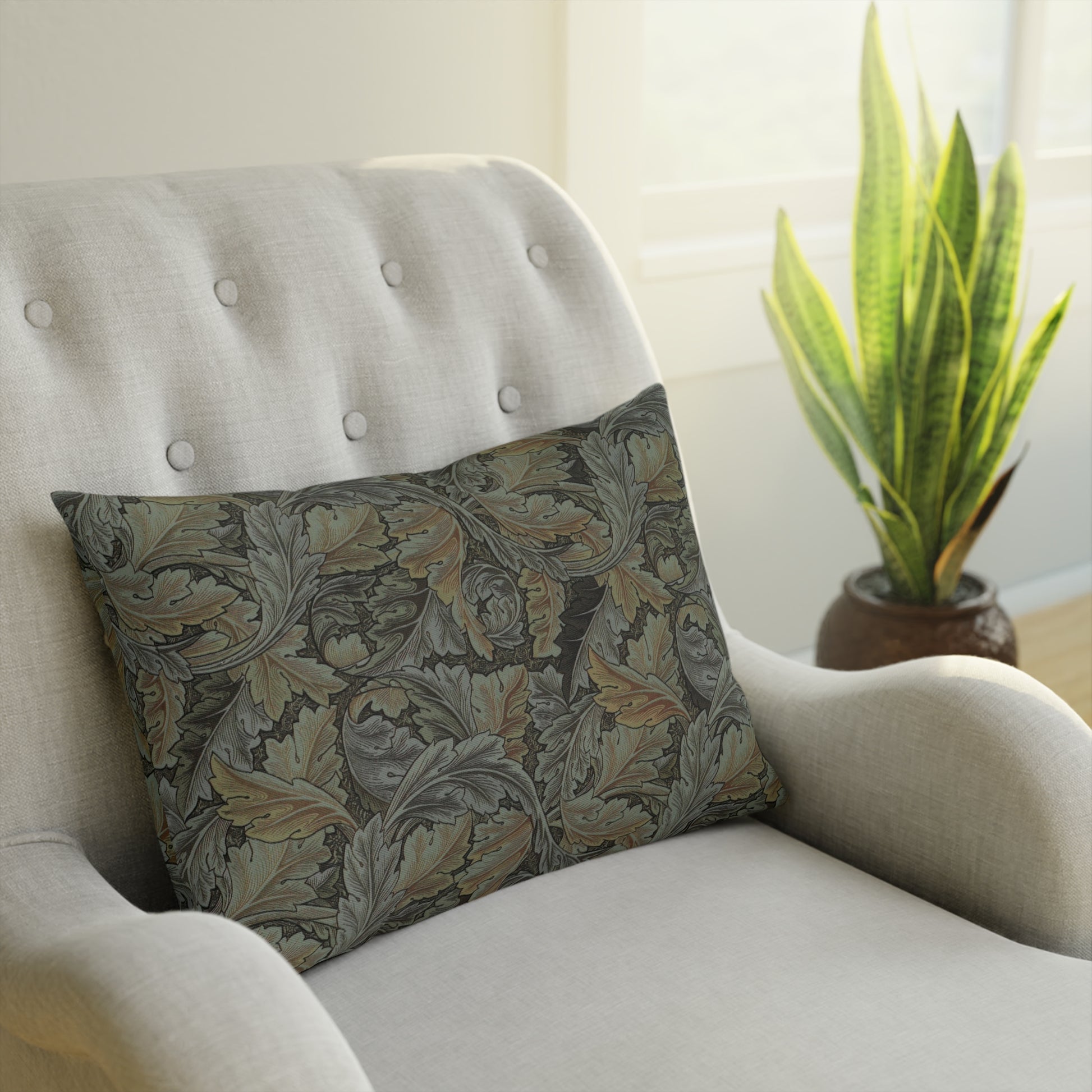 william-morris-co-cotton-drill-cushion-and-cover-acanthus-collection-grey-15