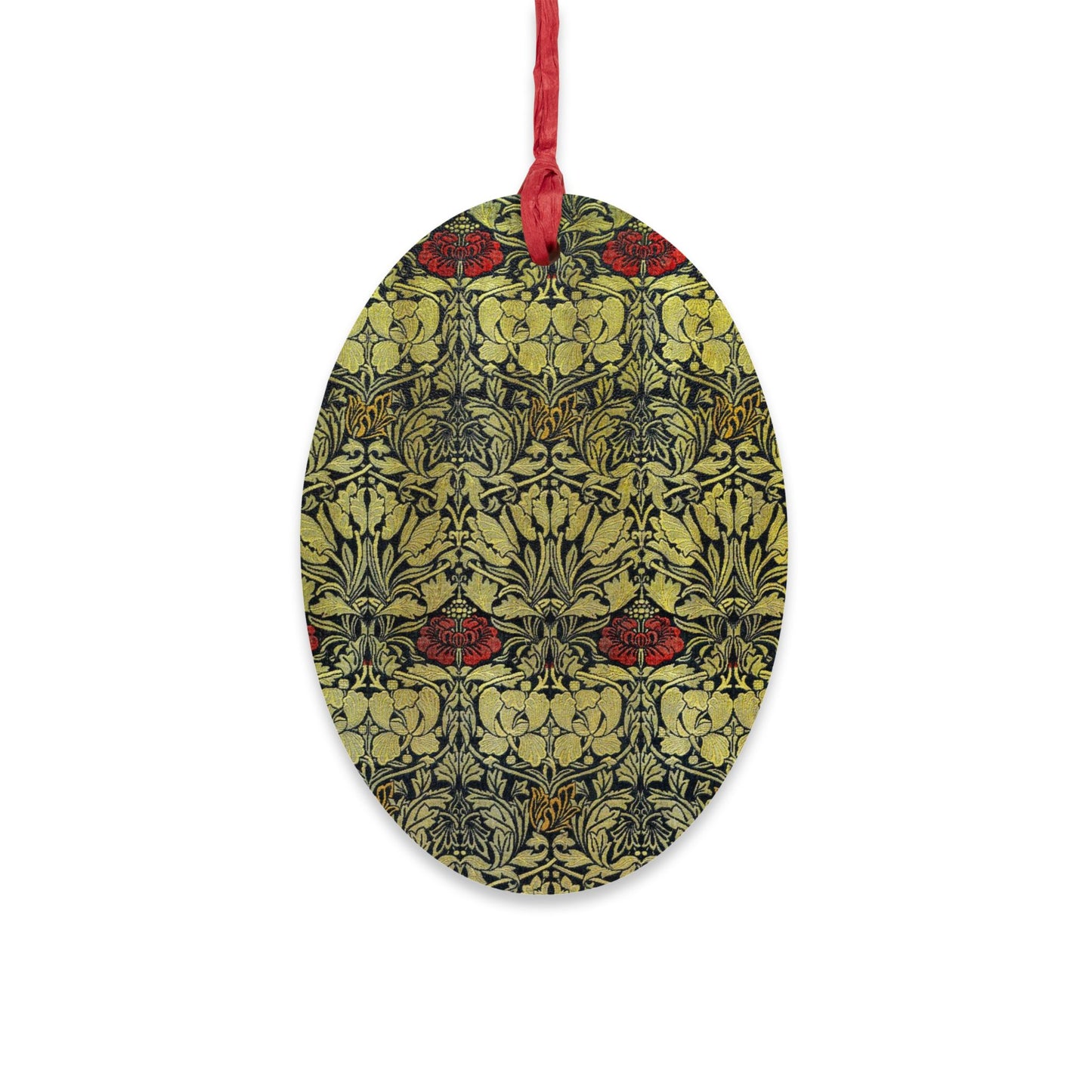 Wooden Christmas Ornaments inspired by William Morris - Tulip & Rose Collection