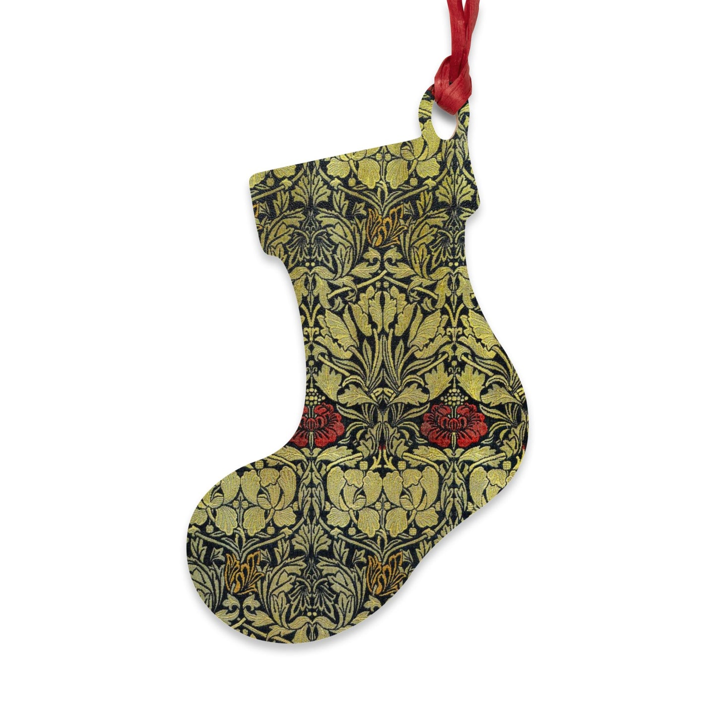 Wooden Christmas Ornaments inspired by William Morris - Tulip & Rose Collection