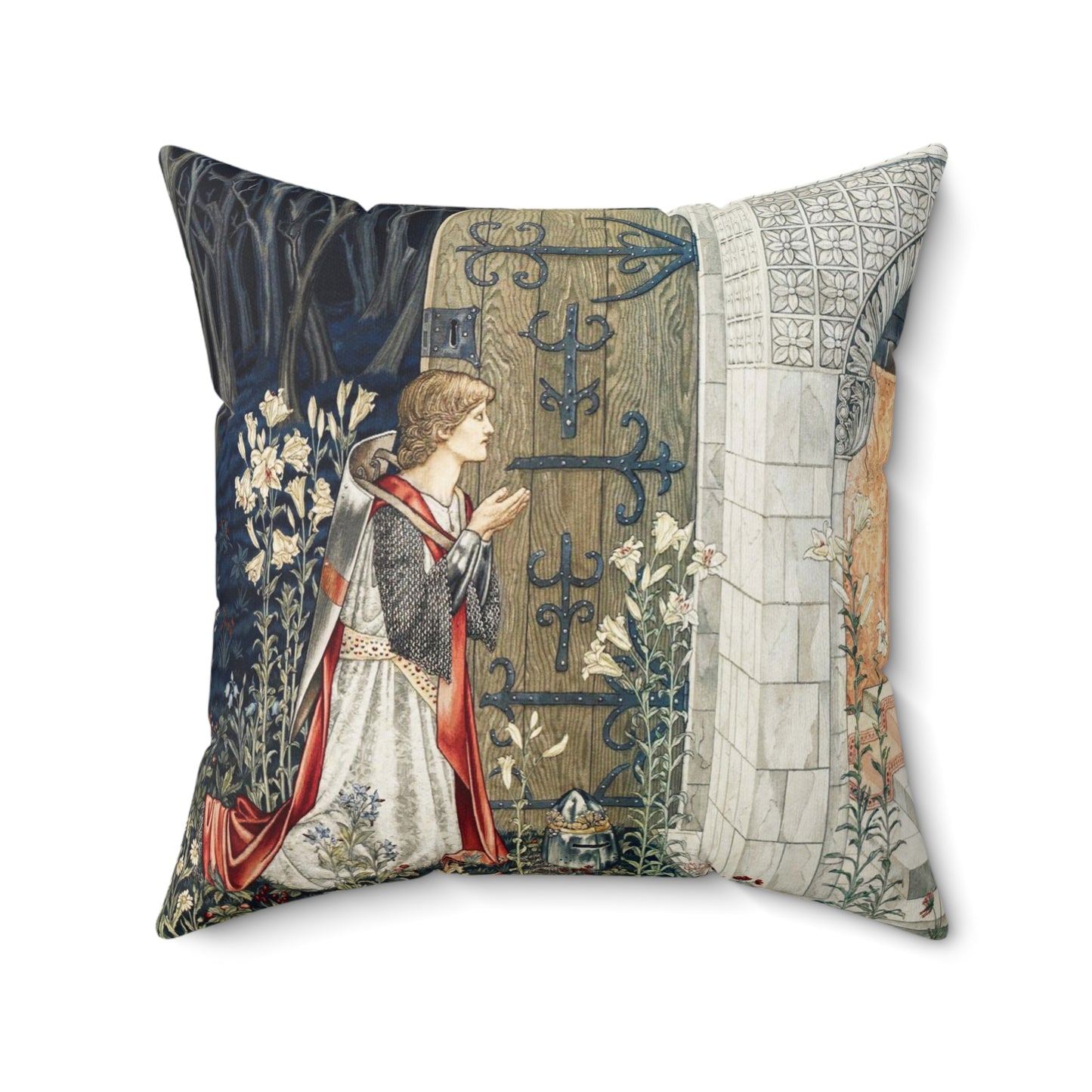 Faux Suede Cushion inspired by William Morris -