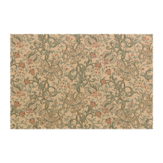 william-morris-co-coconut-coir-doormat-golden-lily-collection-mineral-1