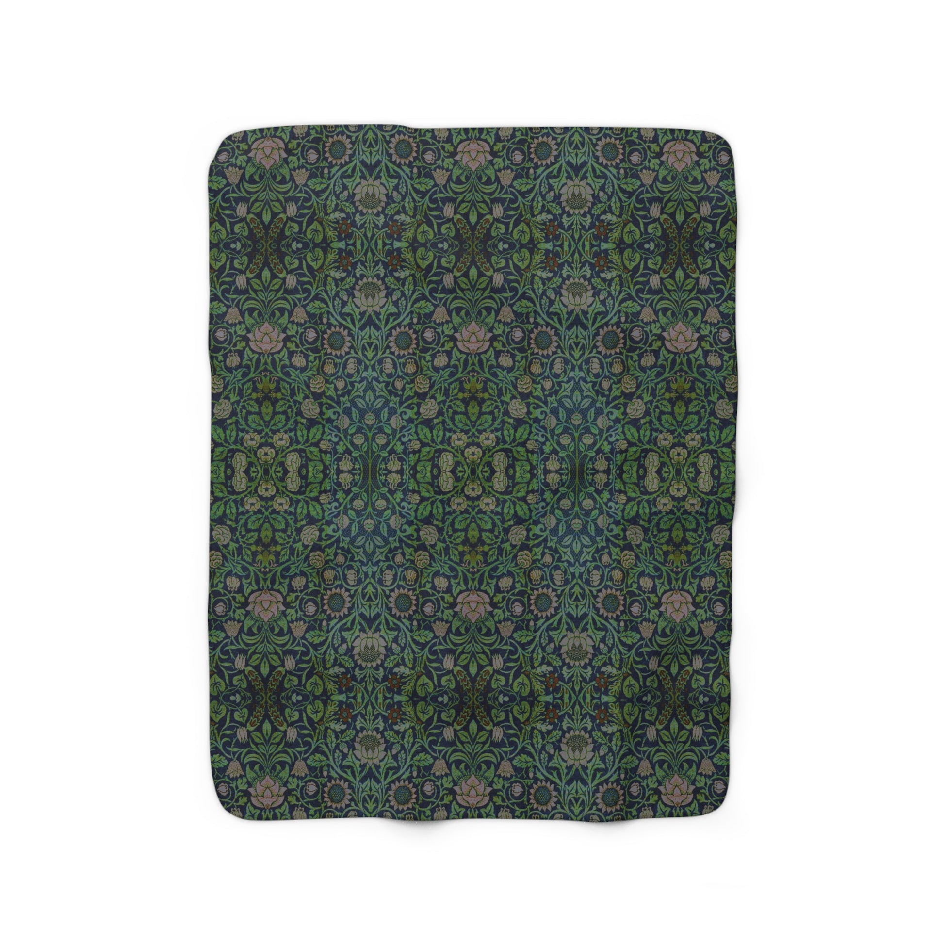 william-morris-co-sherpa-fleece-blanket-violet-and-columbine-collection-green-5