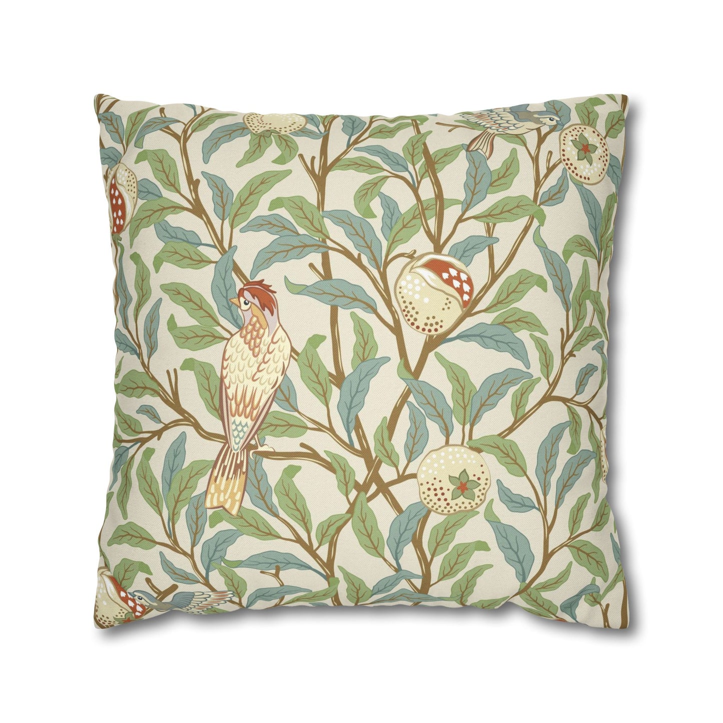 Cushion Cover inspired by William Morris - Bird and Pomegranate Collection (Parchment)