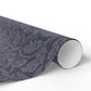 Christmas Wrapping Paper inspired by William Morris - Acorn & Oak Leaves Collection (Smoky Blue)