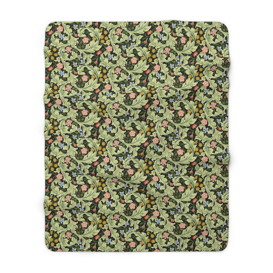 william-morris-co-sherpa-fleece-blanket-leicester-collection-green-3